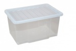 50 Litre Plastic Storage Boxes with Clear Lids